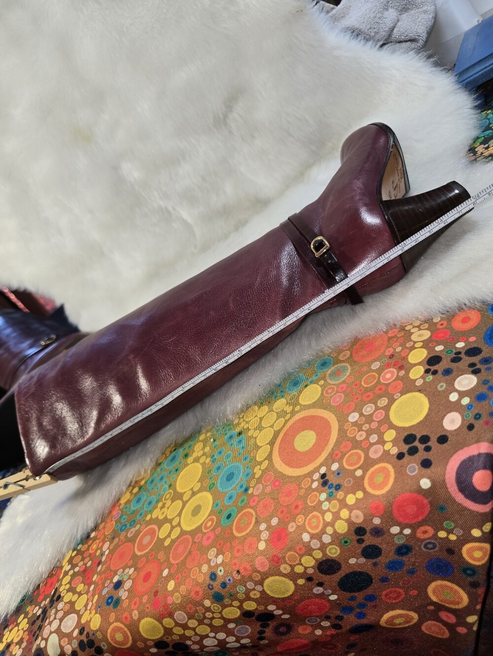 Harvard Square Burgundy Leather Equestrian Riding Boots - Women's - Picture 13 of 16